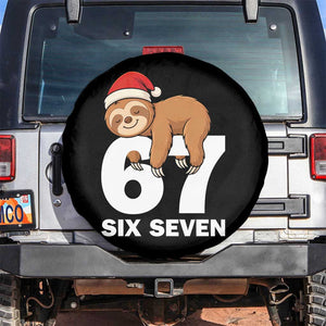 67 Six Seven Spare Tire Cover Funny Sloth Christmas TS14 No hole Black Print Your Wear