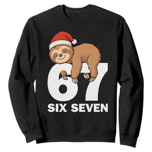 67 Six Seven Sweatshirt Funny Sloth Christmas TS14 Black Print Your Wear