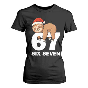 67 Six Seven T Shirt For Women Funny Sloth Christmas TS14 Black Print Your Wear