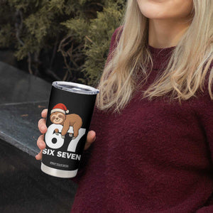 67 Six Seven Tumbler Cup Funny Sloth Christmas TS14 Print Your Wear