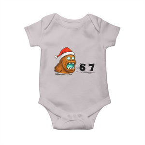 67 Six Seven Baby Onesie Funny Bigfoot Christmas TS14 Ice Gray Print Your Wear