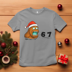 67 Six Seven T Shirt Funny Bigfoot Christmas TS14 Sport Gray Print Your Wear