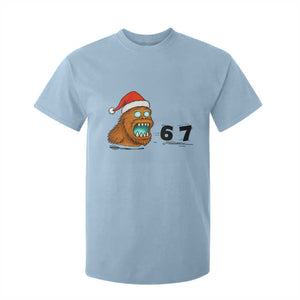 67 Six Seven T Shirt For Kid Funny Bigfoot Christmas TS14 Light Blue Print Your Wear