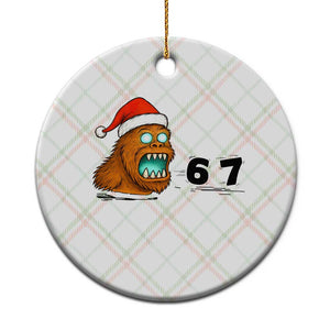 67 Six Seven Ceramic Ornament Funny Bigfoot Xmas TS14 1pc Christmas Plaid Print Your Wear