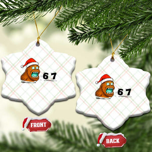 67 Six Seven Ceramic Ornament Funny Bigfoot Xmas TS14 Print Your Wear