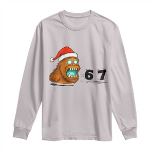 67 Six Seven Long Sleeve Shirt Funny Bigfoot Christmas TS14 Ice Gray Print Your Wear