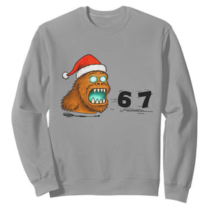 67 Six Seven Sweatshirt Funny Bigfoot Christmas TS14 Sport Gray Print Your Wear