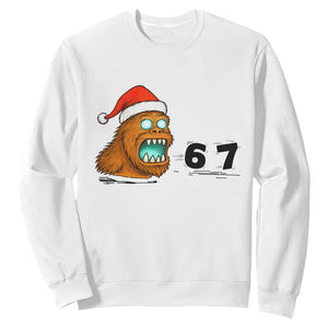 67 Six Seven Sweatshirt Funny Bigfoot Christmas TS14 White Print Your Wear
