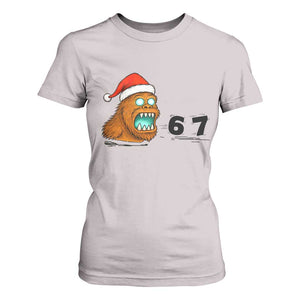 67 Six Seven T Shirt For Women Funny Bigfoot Christmas TS14 Ice Gray Print Your Wear