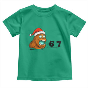 67 Six Seven Toddler T Shirt Funny Bigfoot Christmas TS14 Irish Green Print Your Wear