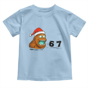 67 Six Seven Toddler T Shirt Funny Bigfoot Christmas TS14 Light Blue Print Your Wear