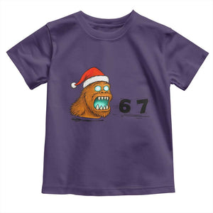 67 Six Seven Toddler T Shirt Funny Bigfoot Christmas TS14 Purple Print Your Wear