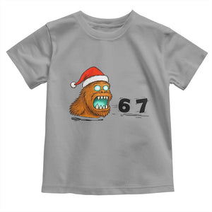 67 Six Seven Toddler T Shirt Funny Bigfoot Christmas TS14 Sport Gray Print Your Wear