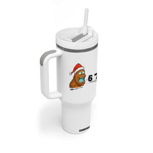 67 Six Seven Tumbler With Handle Funny Bigfoot Christmas TS14 Print Your Wear
