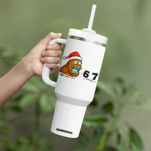 67 Six Seven Tumbler With Handle Funny Bigfoot Christmas TS14 Print Your Wear