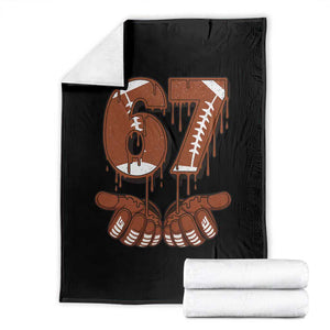 67 Six Seven Throw Blanket Funny Football Meme TS14 White Print Your Wear
