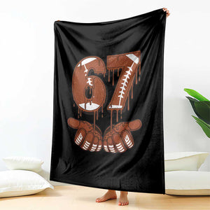 67 Six Seven Throw Blanket Funny Football Meme TS14 Print Your Wear