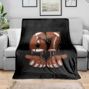 67 Six Seven Throw Blanket Funny Football Meme TS14 Print Your Wear