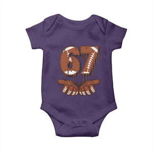 67 Six Seven Baby Onesie Funny Football Meme TS14 Purple Print Your Wear
