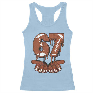 67 Six Seven Racerback Tank Top Funny Football Meme TS14 Light Blue Print Your Wear