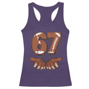 67 Six Seven Racerback Tank Top Funny Football Meme TS14 Purple Print Your Wear