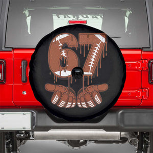 67 Six Seven Spare Tire Cover Funny Football Meme TS14 White Print Your Wear