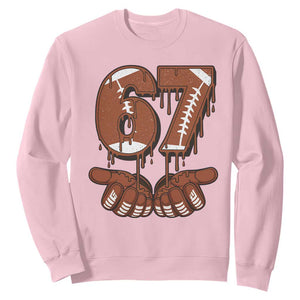 67 Six Seven Sweatshirt Funny Football Meme TS14 Light Pink Print Your Wear