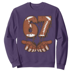 67 Six Seven Sweatshirt Funny Football Meme TS14 Purple Print Your Wear