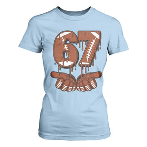 67 Six Seven T Shirt For Women Funny Football Meme TS14 Light Blue Print Your Wear