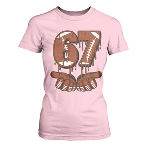 67 Six Seven T Shirt For Women Funny Football Meme TS14 Light Pink Print Your Wear