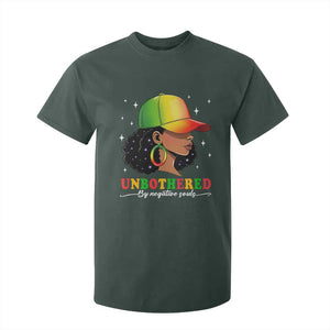 Afro African American T Shirt For Kid Unbothered By Negative Souls Black Sassy Queen TS14 Dark Forest Green Print Your Wear