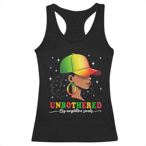 Afro African American Racerback Tank Top Unbothered By Negative Souls Black Sassy Queen TS14 Black Print Your Wear