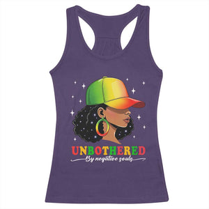 Afro African American Racerback Tank Top Unbothered By Negative Souls Black Sassy Queen TS14 Purple Print Your Wear