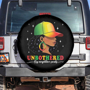 Afro African American Spare Tire Cover Unbothered By Negative Souls Black Sassy Queen TS14 No hole Black Print Your Wear