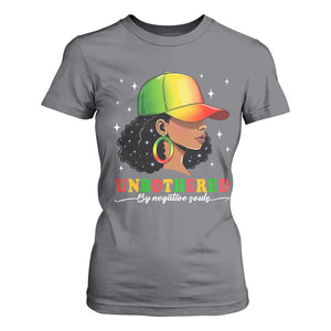 Afro African American T Shirt For Women Unbothered By Negative Souls Black Sassy Queen TS14 Charcoal Print Your Wear