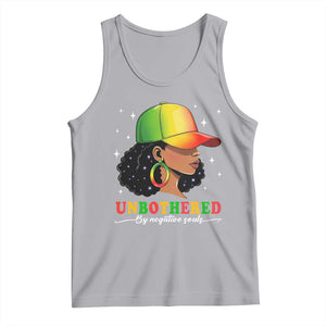Afro African American Tank Top Unbothered By Negative Souls Black Sassy Queen TS14 Athletic Heather Print Your Wear