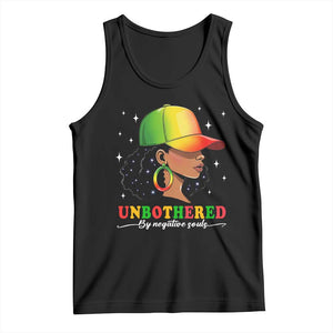 Afro African American Tank Top Unbothered By Negative Souls Black Sassy Queen TS14 Black Print Your Wear