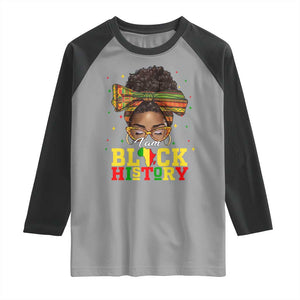 Black History Month Raglan Shirt Messy Pun Afro African American TS14 Sport Gray Black Print Your Wear