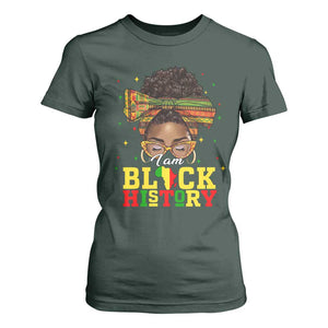 Black History Month T Shirt For Women Messy Pun Afro African American TS14 Dark Forest Green Print Your Wear
