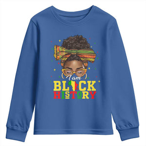 Black History Month Youth Sweatshirt Messy Pun Afro African American TS14 Royal Blue Print Your Wear
