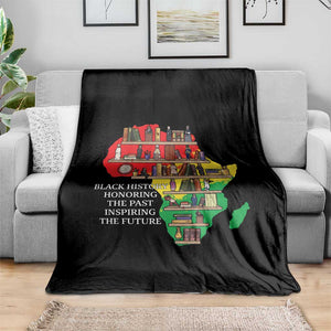 Black History Teacher Throw Blanket Black History Honoring The Past Inspiring The Future TS14 Print Your Wear