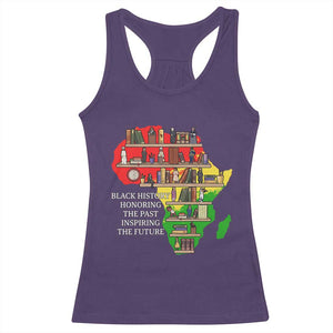 Black History Teacher Racerback Tank Top Black History Honoring The Past Inspiring The Future TS14 Purple Print Your Wear