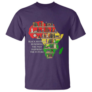 Black History Teacher T Shirt Black History Honoring The Past Inspiring The Future TS14 Purple Print Your Wear