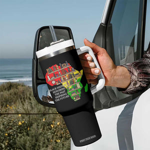 Black History Teacher Tumbler With Handle Black History Honoring The Past Inspiring The Future TS14 Print Your Wear