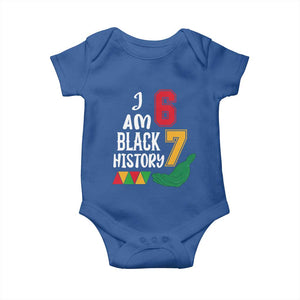 Funny Six Seven African American Baby Onesie Black History Month TS14 Royal Blue Print Your Wear