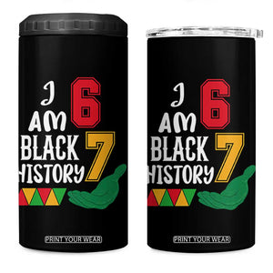 Funny Six Seven African American 4 in 1 Can Cooler Tumbler Black History Month TS14 One Size: 16 oz Black Print Your Wear
