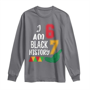 Funny Six Seven African American Long Sleeve Shirt Black History Month TS14 Charcoal Print Your Wear