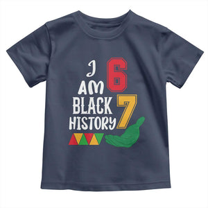 Funny Six Seven African American Toddler T Shirt Black History Month TS14 Navy Print Your Wear