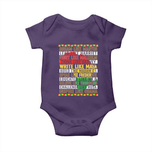 Black History Month Baby Onesie Dream Like Martin Lead Like Harriet TS14 Purple Print Your Wear