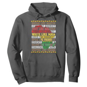 Black History Month Hoodie Dream Like Martin Lead Like Harriet TS14 Dark Heather Print Your Wear